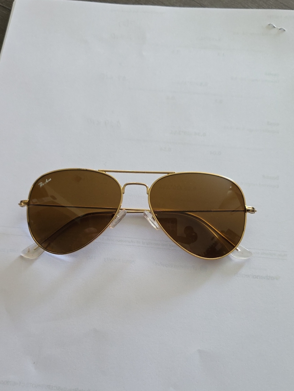 Pro Acme Men's Gold Aviator Sunglasses with Brown Lenses